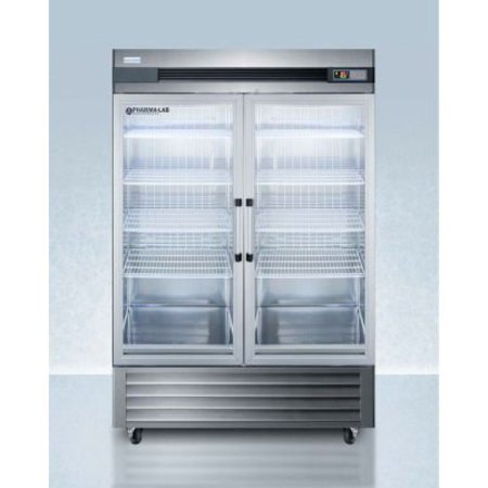 SUMMIT APPLIANCE. Accucold Pharma-Lab Performance Series Upright Pharmacy Refrigerator, 49 Cu.Ft., Glass Doors ARG49ML